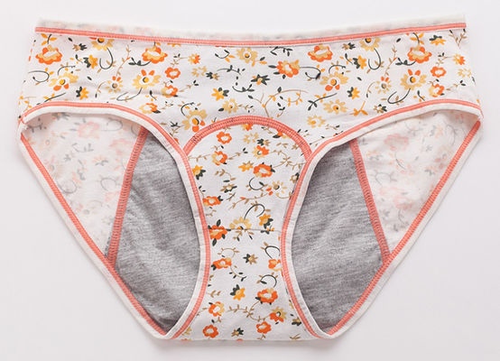 3 Layer Girl Cotton Period Underwear Female Printed Menstrual Period Panties Breathable Physiological Panties